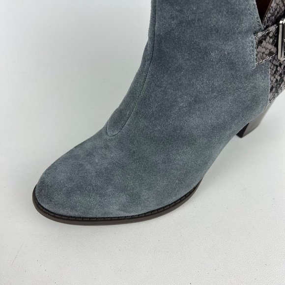 Vionic Naomi Womens Suede Snake Print Water Resistant Ankle Boots Gray size 6.5 - Picture 11 of 16
